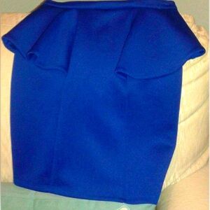 BAR III Mini-Skirt, Royal Blue, XS, EUC (CL-3)